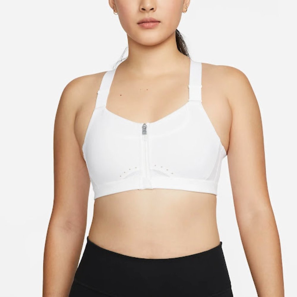 NWT Nike Alpha Women's High-Support Padded Zip-Front Sports Bra | Size: XS